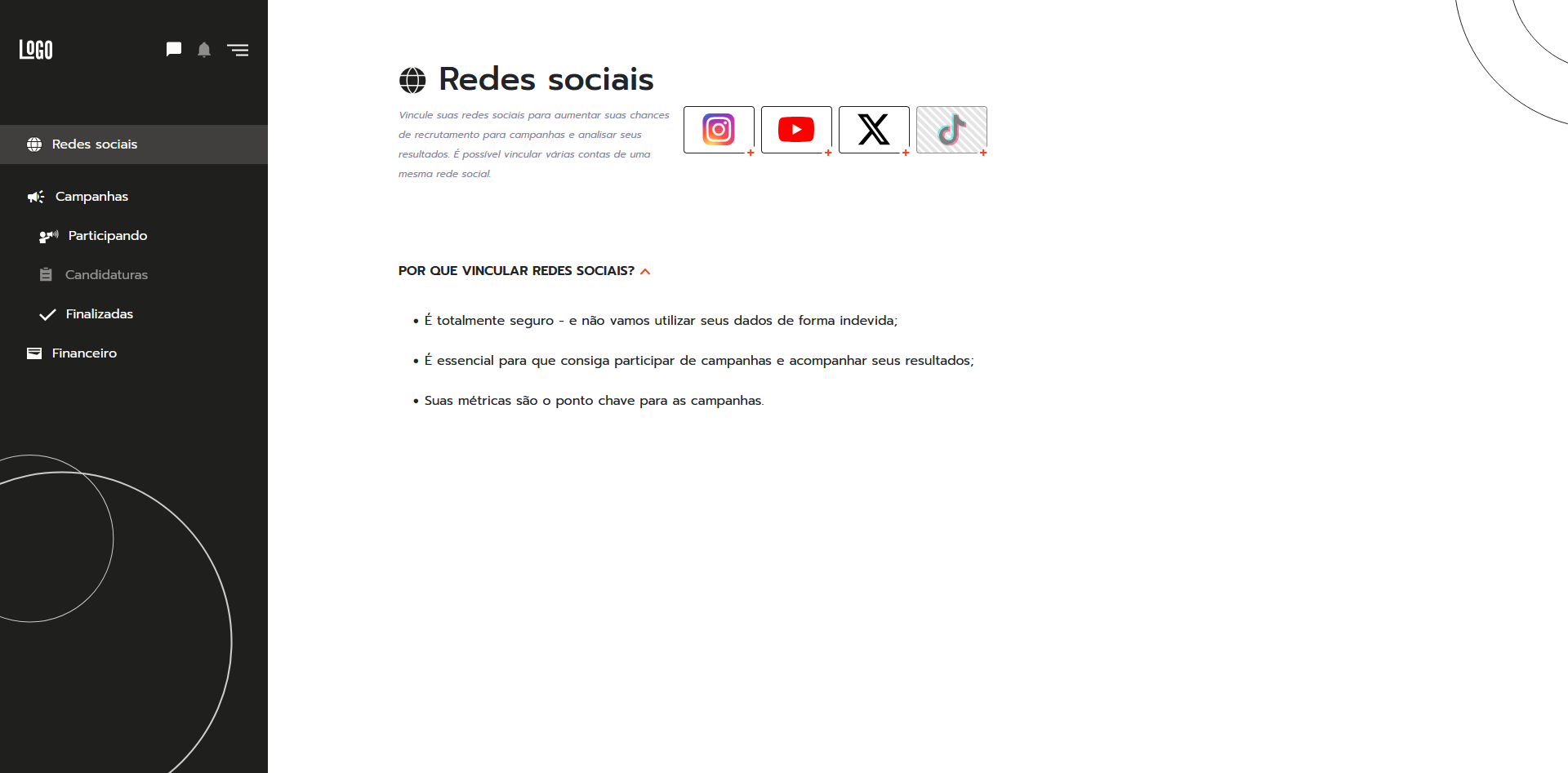 Painel do Influenciador